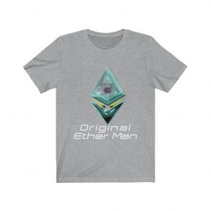 Aquamarine Ethereum Based T-Shirt Ether Man Avatar White Text