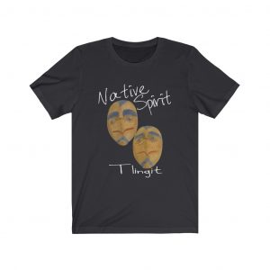 Native American Tlingit T-Shirt Bird Spirit Masks White Text