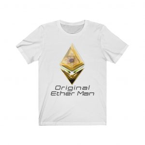 T-Shirt Gold Ethereum Based Ether Man Avatar Black Text
