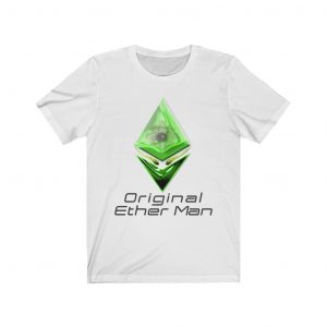 T-Shirt Green Ethereum Based Ether Man Avatar Black Text