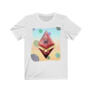 Floating Bubbles T-Shirt With Red Ethereum Based Ether Man Avatar