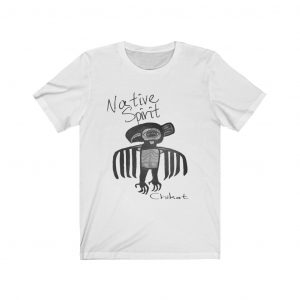 T-Shirt Native American Chikat Raven Spirit Black Text