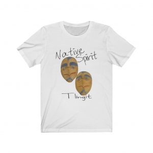 T-Shirt Tlingit Native American Bird Spirit Masks Black Text
