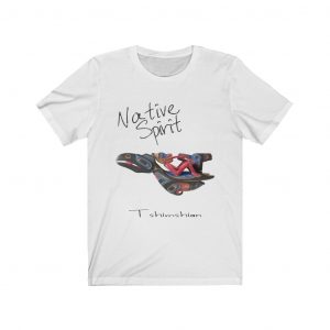 T-Shirt Native American Tshimshian Bird Spirit Rattle Black Text #3