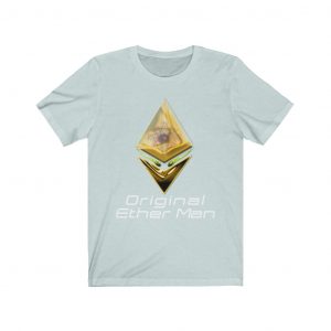 Gold Ethereum Based T-Shirt Ether Man Avatar White Text