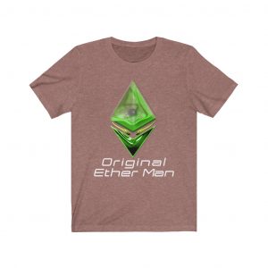 Green Ethereum Based T-Shirt Ether Man Avatar White Text