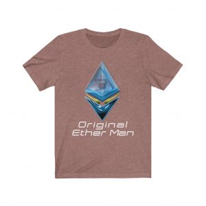 Light-blue T-Shirt Ethereum Based Ether Man Avatar White Text