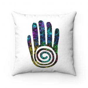 Pillow Green Celestial Healing Hand Spun Polyester
