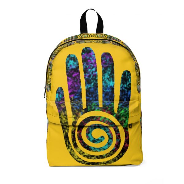 Celestial Healing Hand Yellow Backpack