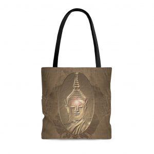 Enlightened Buddha all over printed tote bag