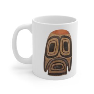 Mug Nootka Kwakiutl Spirit Face White Ceramic 7
