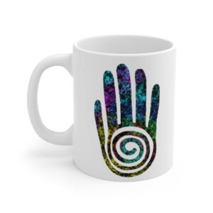 Celestial Healing Hands White Ceramic Mug 7