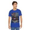 Asian man wearing true royal blue amazing MAGA man trump assasintation attempt t-shirt