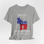 athletic heather Party Of Projection t-shirt, front side