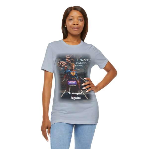 light blue, black girl - Trumped Again Assassination Failure t-shirt