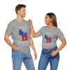 couple wearing athletic heater Party Of Projection t-shirt