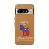 Custom Party of Projection White Text Tough Phone Cases for Google Pixel 8 Pro