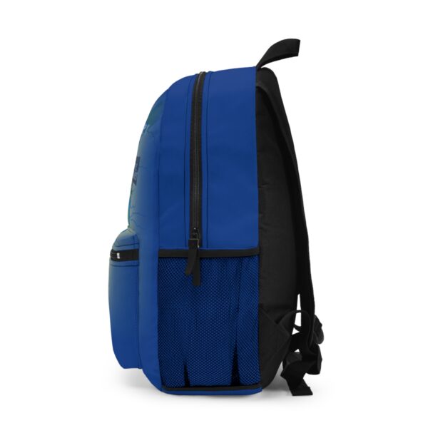 Blue From The River To The Sea Frankenstien backpack right side view