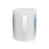 Frankenstien Will Be Free White Ceramic Mug, handle facing