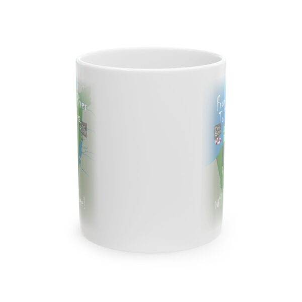 Frankenstien Will Be Free White Ceramic Mug, front side