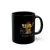 It's Mr. Potato Head Thank You black ceramic mug, handle right