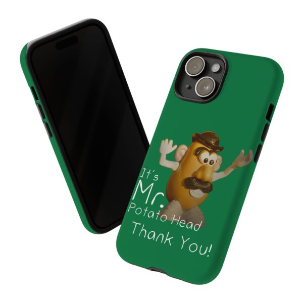 Green Custom It's Mr. Potato Head Thank YouTough Phone Cases sales display for iPhone 15