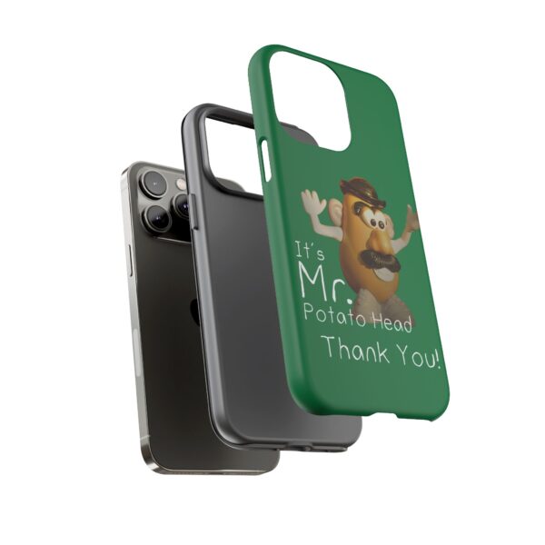 Green Custom It's Mr. Potato Head Thank YouTough Phone Cases for iPhone 14 Pro Max, double casing