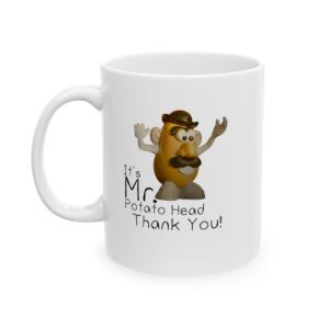 mr. potato head mug with handle to the left