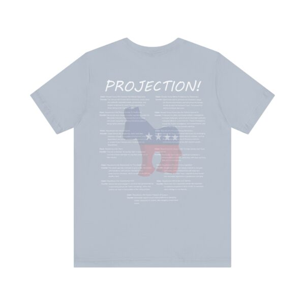 light blue Party Of Projection t-shirt, back side