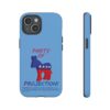 Light blue Tough Party of Projection Tough Phone Cases iPhone 15 back and side views