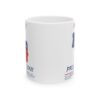 Party Of Projection white ceramic mug, front side