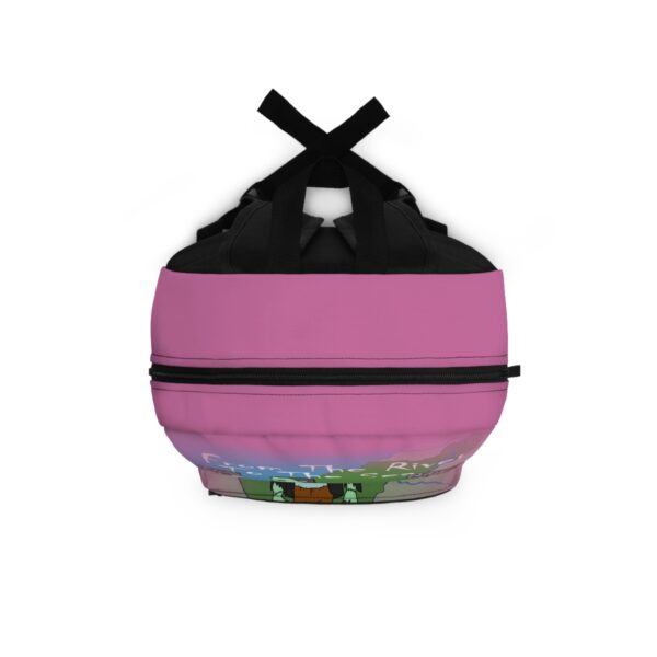 Pink From The River To The Sea Frankenstien backpack top