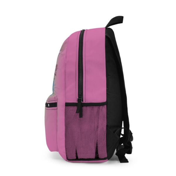 Pink From The River To The Sea Frankenstien backpack right side view