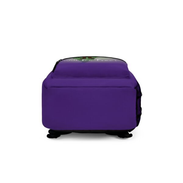 Purple From The River To The Sea Frankenstien backpack bottom