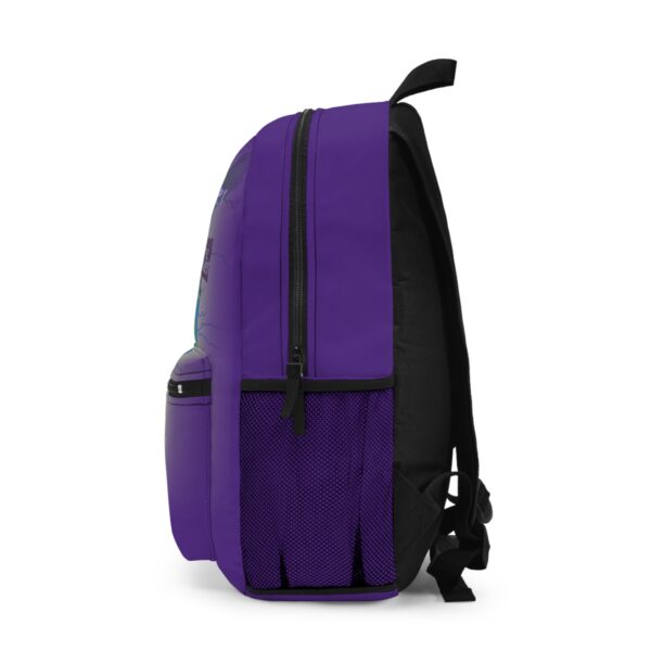 Purple From The River To The Sea Frankenstien backpack right side view