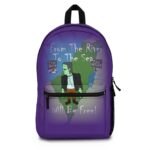 Purple From The River To The Sea Frankenstien backpack front view