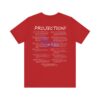 red blue Party Of Projection t-shirt, back side