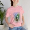 pink, girl sitting Frankenstien - From the river to the sea t-shirt