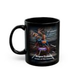 SuperTrump Crime Of The Century Mug Black Ceramic, handle left