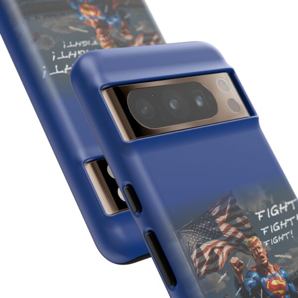 Dark Blue Custom SuperTrump Crime Of The Century Tough Phone Cases sales display for Google Pixel 8 Pro