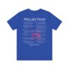 true royal blue Party Of Projection t-shirt, back side