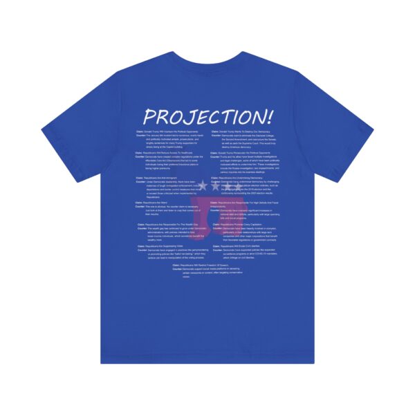 true royal blue Party Of Projection t-shirt, back side