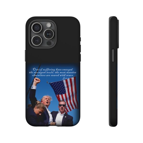 Black Trump Is Seared With Scars Custom Tough Phone Cases for iPhone 15