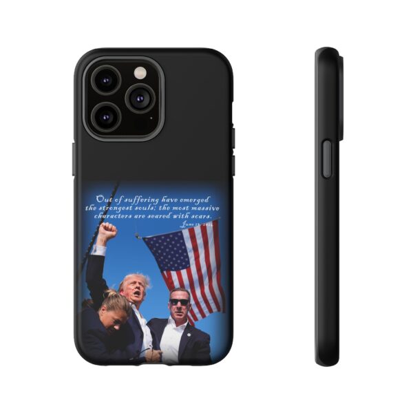 Black Trump Is Seared With Scars Custom Tough Phone Cases for iPhone 14 Pro Max