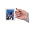 Woman holding Trump Seared With Scars white ceramic mug with one hand