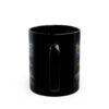 Trumped Again mug black ceramic, handle facing