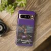 Purple Custom Trumped Again Tough Phone Cases for Google Pixel 8 Pro on a table