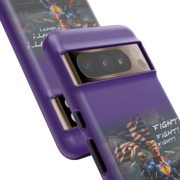 Purple Custom Trumped Again Tough Phone Cases sales display for Google Pixel 8 Pro