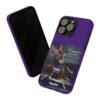 Purple Custom Trumped Again Tough Phone Cases sales display for iPhone 15 Pro Max