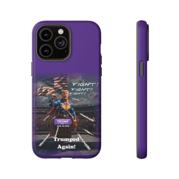 Purple Custom Trumped Again Tough Phone Cases for iPhone 14 Pro Max